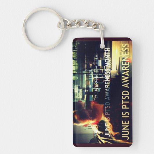 June is PTSD Bewustmaands Sleutelhanger (Voorkant)