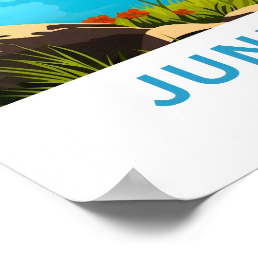 June Lake California Reisprint Poster (Hoek)