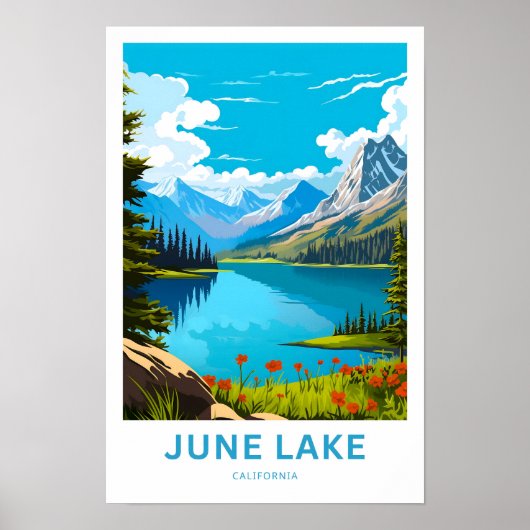 June Lake California Reisprint Poster (Voorkant)