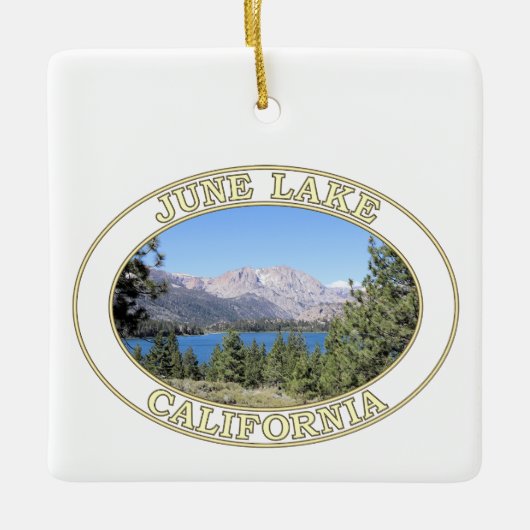 June Lake en Eastern Sierra Nevada Mountains Keramisch Ornament (Voorkant)