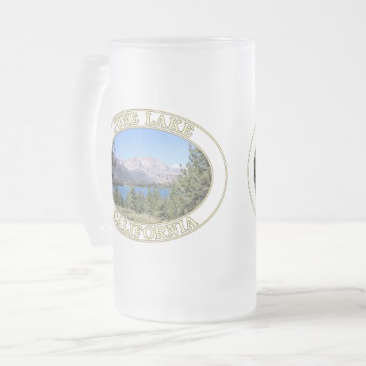 June Lake en Eastern Sierra Nevada Mountains Matglas Bierpul (Voorkant links)