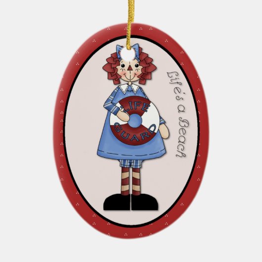 June "Life's a Beach" Annie Advent Ornament (Voorkant)