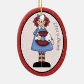June "Life's a Beach" Annie Advent Ornament (Achterkant)