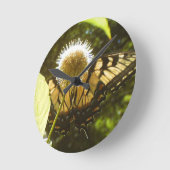 June Monarch Flower Clock Ronde Klok (Hoek)
