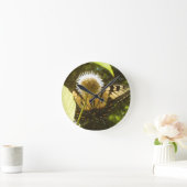 June Monarch Flower Clock Ronde Klok (Huis)