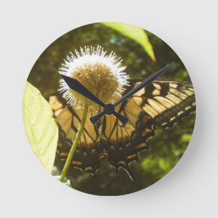 June Monarch Flower Clock Ronde Klok