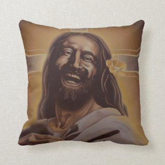June Moon's Laughing Jesus Pillow Kussen