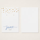 June Pearl Birthstone Earring Display Card Visitekaartje (Voorkant /achterkant)