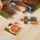 June Retro Summer Camping Pin-Up Girl  Legpuzzel (Zijkant)