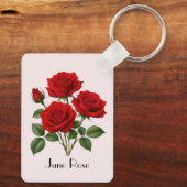 June Roos Bloemen Sleutelhanger (Achterkant)