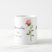 JUNE ROSE BIRTH FLOWER MONTH NAME GIFT COFFEE MUG KOFFIEMOK (Center)