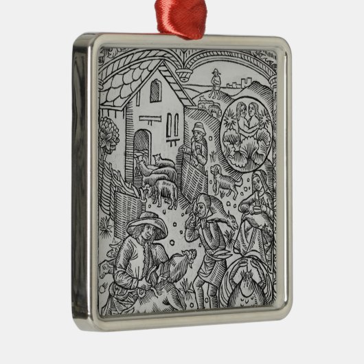 June, schaap shearing, Gemini Metalen Ornament (Rechts)