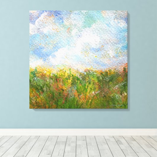 June stretched canvas Print (Insitu (Houten vloer))