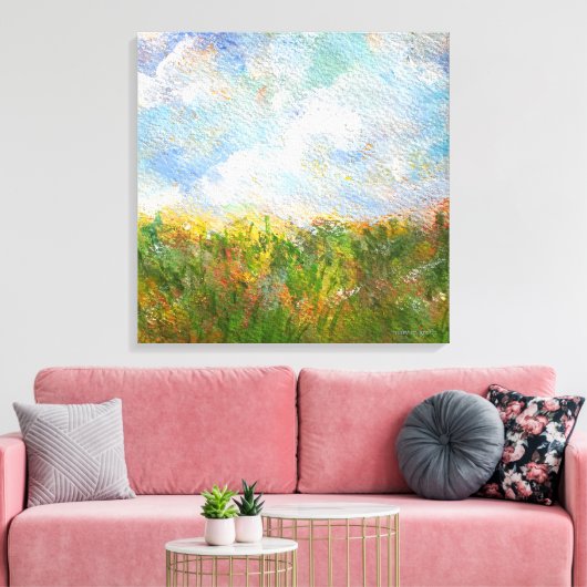 June stretched canvas Print (Insitu (Woonkamer))