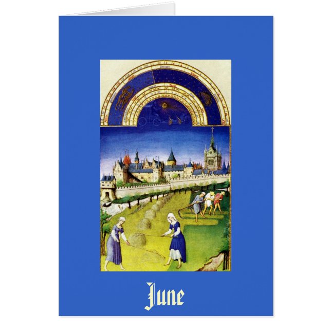 June - the Tres Riches Heures du Duc de Berry (Voorkant)