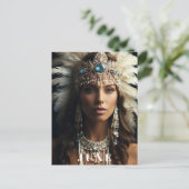 *~ JUNE Vrouw VERJAARDAG PARELS Boho AP53 Briefkaart (Staand voorkant)