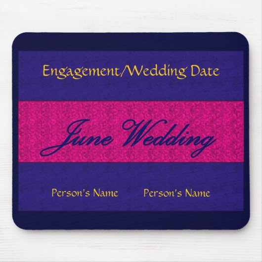 "June Wedding" Mousepad -  - Gepersonaliseerd Muismat (Voorkant)