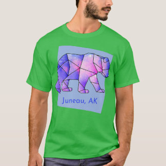 Juneau AK Galaxy Beer Abstract Geometrisch Dier T-shirt