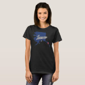 Juneau Alaska AK Map T-shirt (Voorkant volledig)