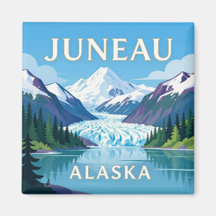 Juneau Alaska Berg en Gletsjer ❄️ Magneet