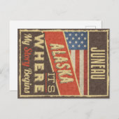 Juneau Alaska Briefkaart (Voorkant / Achterkant)