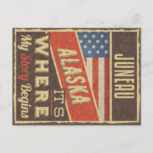 Juneau Alaska Briefkaart (Voorkant)