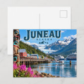 Juneau Alaska Briefkaart (Voorkant / Achterkant)