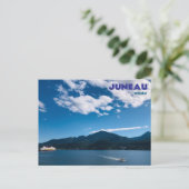 Juneau Alaska Briefkaart met Cruise Float Plane (Staand voorkant)