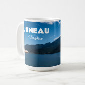 Juneau Alaska Briefkaart met cruisevliegtuig Koffiemok (Voorkant links)