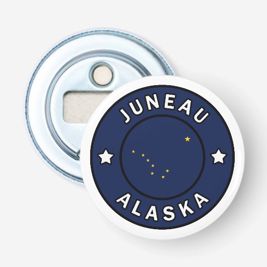Juneau Alaska Button Flesopener (Voorkant)