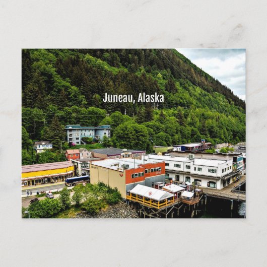 Juneau, Alaska, foto van de stad Briefkaart (Voorkant)