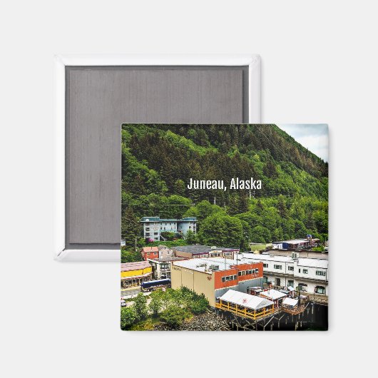 Juneau, Alaska, foto van de stad Magneet (Voorkant / Achterkant)