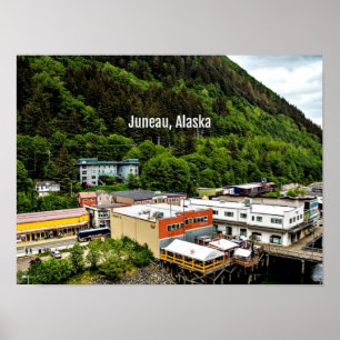 Juneau, Alaska, foto van de stad Poster