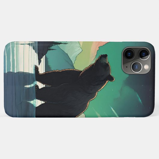 Juneau Alaska grizzly beer aurora noorderlicht Case-Mate iPhone Case (Achterkant (horizontaal))