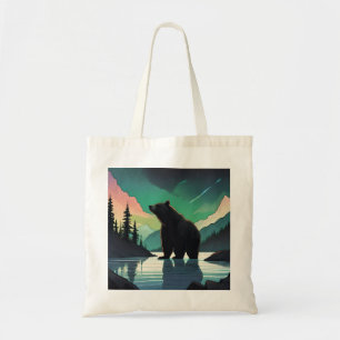 Juneau Alaska grizzly beer aurora noorderlicht Tote Bag