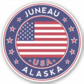 Juneau Alaska, Juneau Sticker (Voorkant)