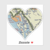 Juneau Alaska kaart Sticker (Vel)