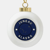 Juneau Alaska Keramische Bal Ornament (Voorkant)