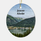 Juneau, Alaska, kerstontwerp Keramisch Ornament (Links)