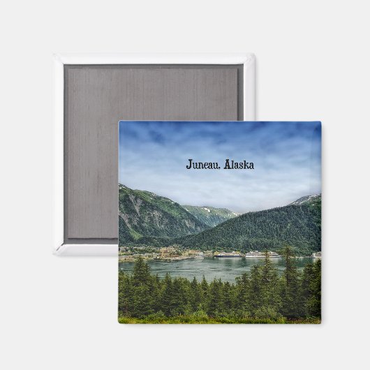 Juneau, Alaska Magneet (Voorkant / Achterkant)