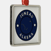 Juneau Alaska Metalen Ornament (Rechts)