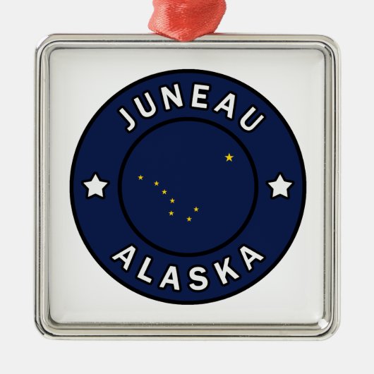 Juneau Alaska Metalen Ornament (Voorkant)