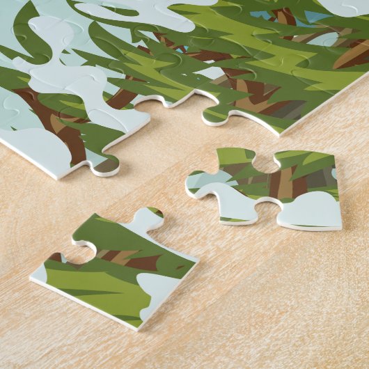 Juneau Alaska naar Ski Legpuzzel (Zijkant)