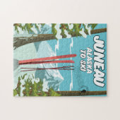 Juneau Alaska naar Ski Legpuzzel (Horizontaal)