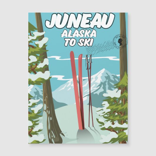 Juneau Alaska om te skiën (Voorkant)