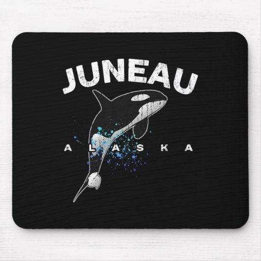 Juneau Alaska Orca Killer Whale Lover Vacation Tri Muismat (Voorkant)