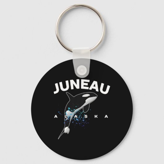 Juneau Alaska Orka Observatie Camping V Sleutelhanger (Voorkant)