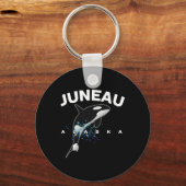Juneau Alaska Orka Observatie Camping V Sleutelhanger (Voorkant)