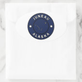 Juneau Alaska Ovale Sticker (Tas)
