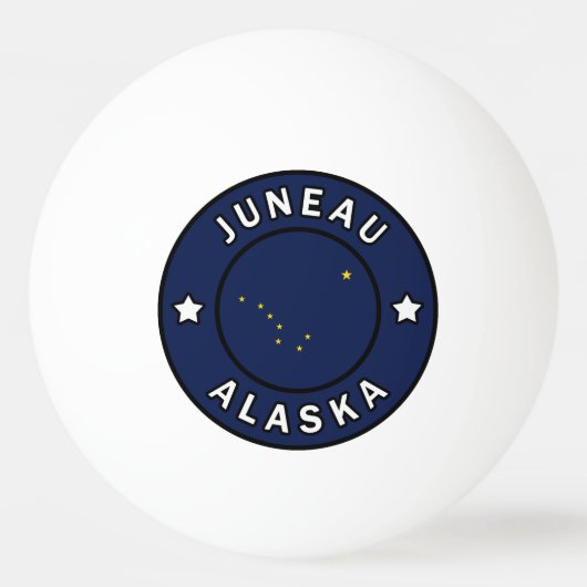 Juneau Alaska Pingpongbal (Voorkant)